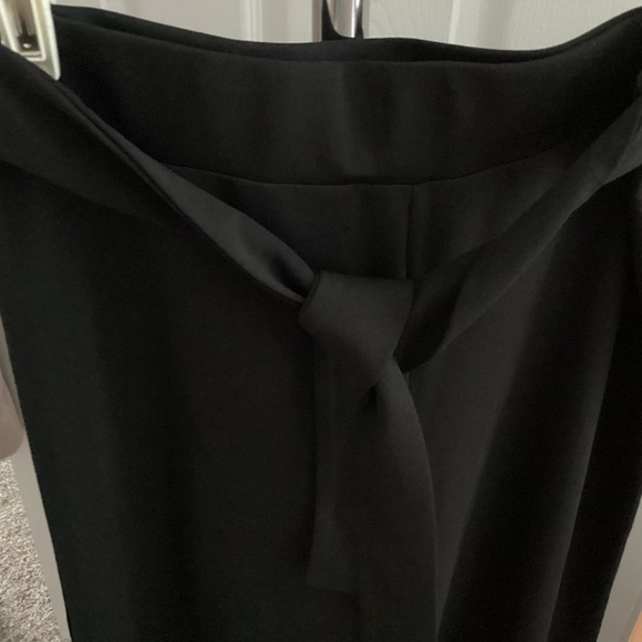 NWT wide leg self tie dress pants (L) - Picture 3 of 7